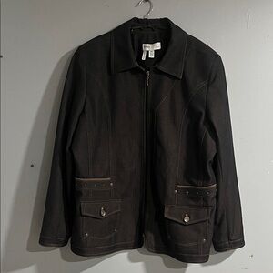 Lana Sport Stylish Brown Zip-Up Women's Jacket 18W